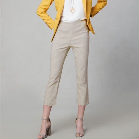 pinstripe capri pants